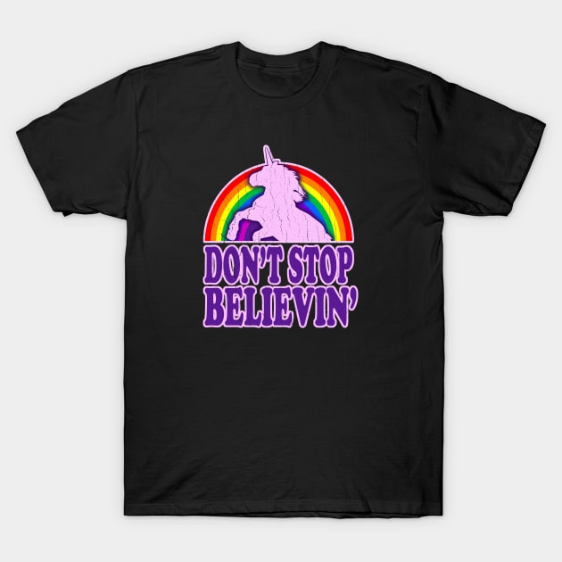 Vintage Unicorn (distressed look) T-Shirt by robotface